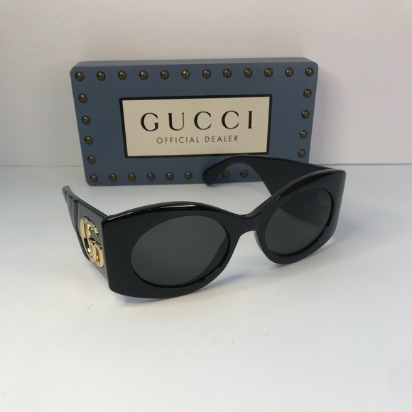 New Authentic GUCCI Black Square Ladies Sunglasses GG0810S 001 - Picture 4 of 13